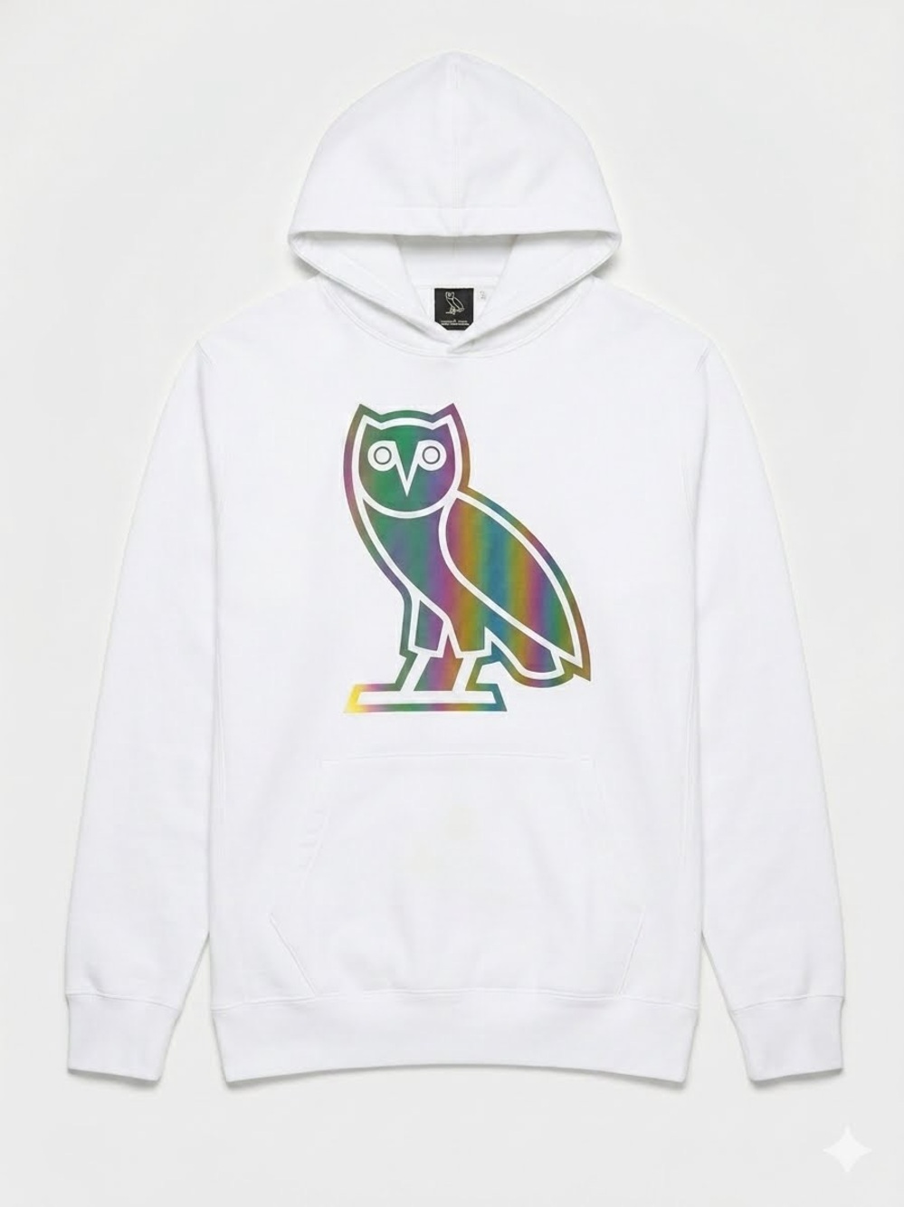 OVO October's Very Own Holographic Owl Hoodie White Large